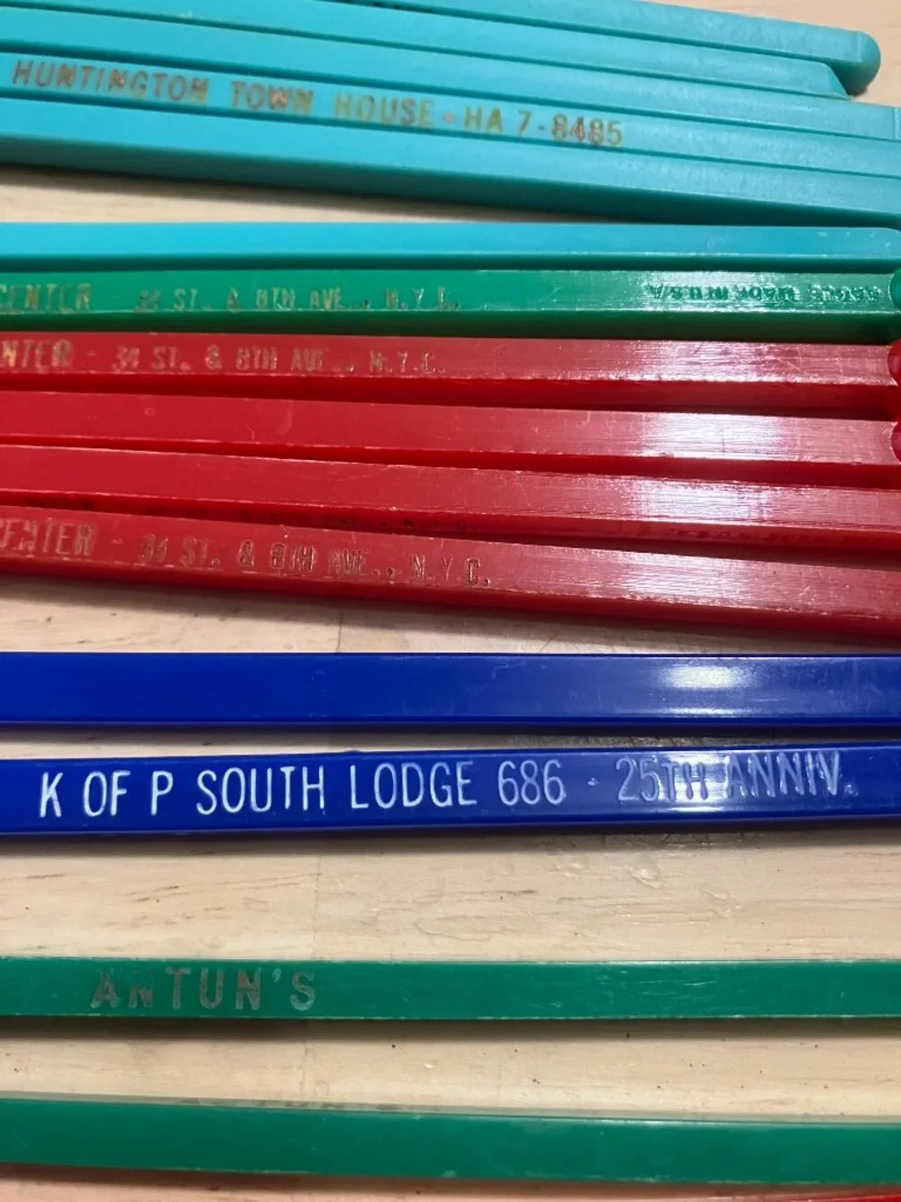 58 Vintage Swizzle Sticks - New York